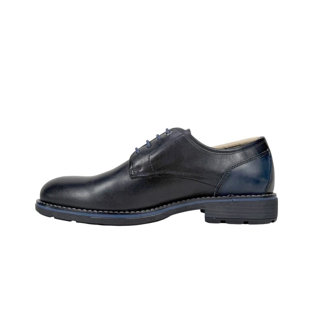 Pikolinos York Derby Shoes Mens 8 EU 41 Black Leather Blue Accents Oxford - Picture 4 of 14
